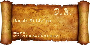 Darab Miléna névjegykártya